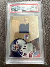 2005-06 Fleer Ultra Henrik Lundqvist Uniformity Jersey Relic PSA 10 GEM MINT RC