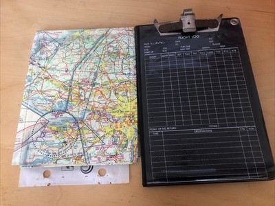 Airtour Pilot Klemmbrett CB 4 Steuerplatine + Karte und Dokumente datiert 1980.  B7