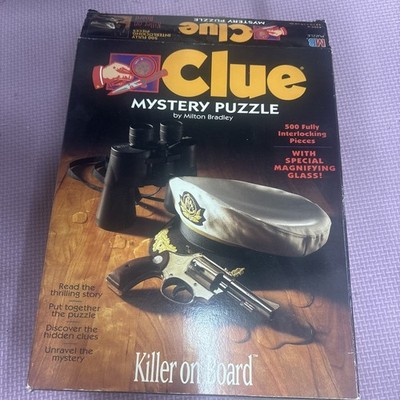 Vintage 1992 Clue Mystery Puzzle  Killer On Board 500 Pieces Complete W/story,