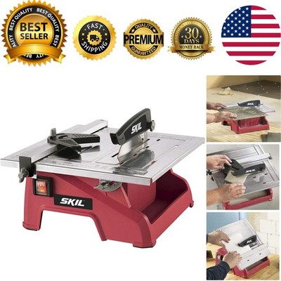 7-Inch Wet Tile Saw with Stainless Steel Table - Precision Cutting Made Easy