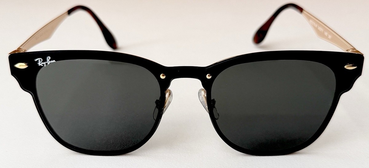 Ray-Ban BLAZE CLUBMASTER Sunglasses Green Lenses on Polished Gold