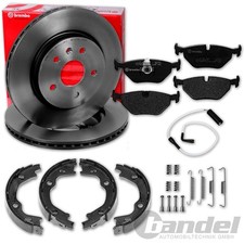 brembo BREMSSCHEIBEN + BELÄGE + HANDBREMSE HINTEN passend für BMW 5er E39 Limo
