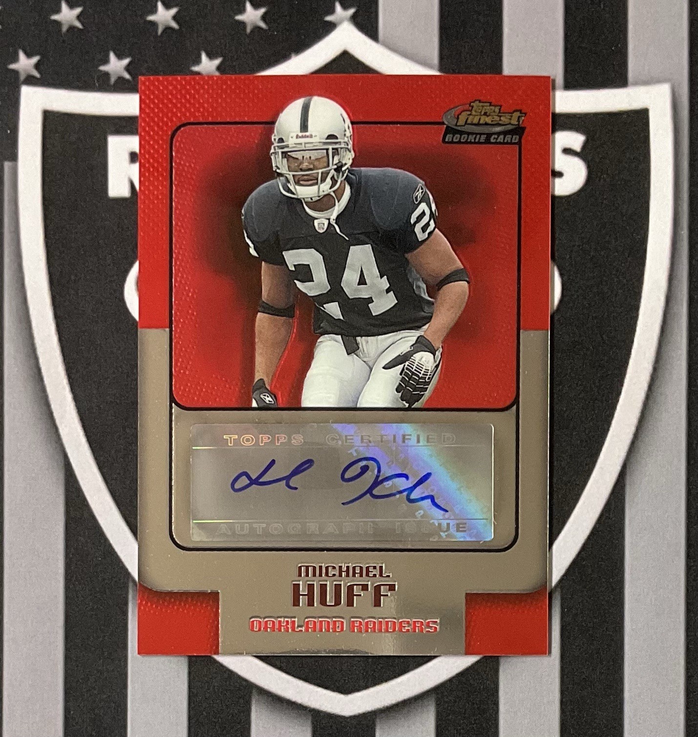 Michael Huff Finest #174 Autograph