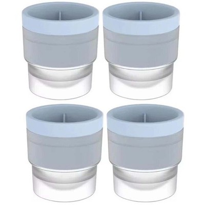 4X Große Eiskugel Maker Silikonform Whisky Runde Eiswürfel Tray Kugelform