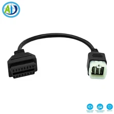 OBD2 ConvertAdapter for 6Pinto16PinConnector Cable for Kawasaki ZX10R Motorcycle