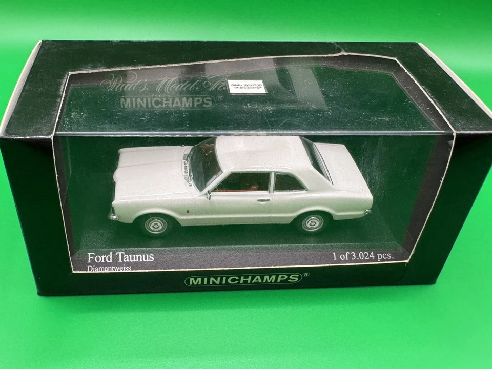 Ford Taunus 1970 -     Minichamps 1:43 prima edizione colore bianco  in Box rara - Immagine 2 di 4