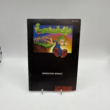 Authentic Super Nintendo SNES Instruction Manual Lemmings  Book