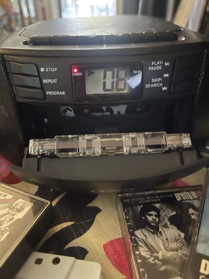 Reproductor de CD portátil Jensen CD 545 estéreo AM FM radio reproductor de casete *SIN medios Foto 4 de 4