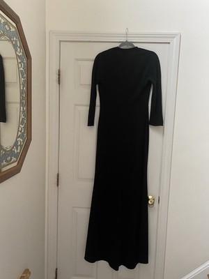 nicole miller long sleeve black dress Nicole Miller Women's Maxi Black Dress Size 2 But Fits Like A M…Long Sleeve