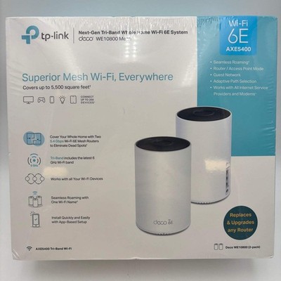 New TP-Link Deco WE10800 Tri Band AXE5400 Mesh WiFi Router Sealed