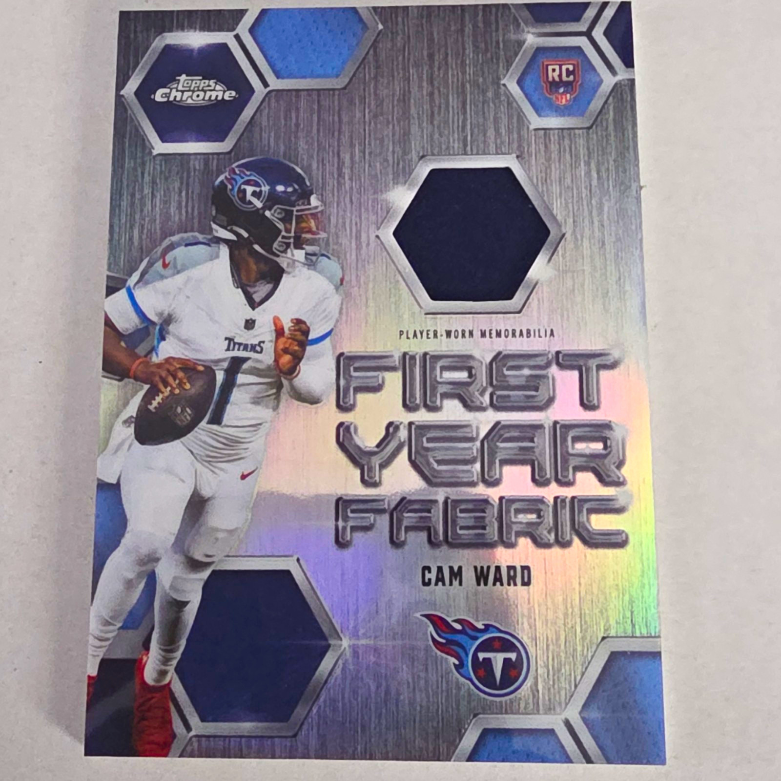 Topps 2025 Topps Chrome Cam Ward RC MEM First Year Fabric #FYF-CW