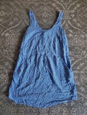 Women's Gap geometric blues light weight sleeveless dress tie waist Medium