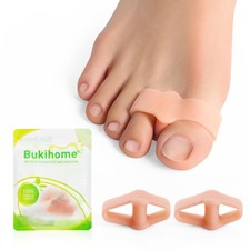 Bukihome Pack of 8 Bunion Corrector, Toe Separators with 2 Loops, Big Toe Spa...