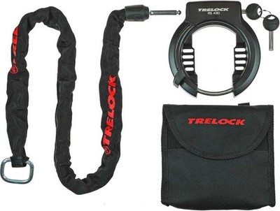 Rahmenschloß mit Einsteckkette und Transport Tasche TRELOCK RS 430 ZR 355 Set