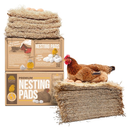 Eaton Pet and Pasture Premium Nesting Pads for Laying Hens, 13" x 13", (Used)
