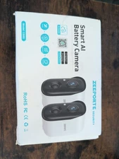 ZEEPORTE Security Smart AI Battery Camera CG6S White FREE SHIPPING