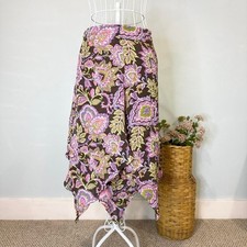 The perfect fairy vintage floral tiered silky floral paisley skirt
