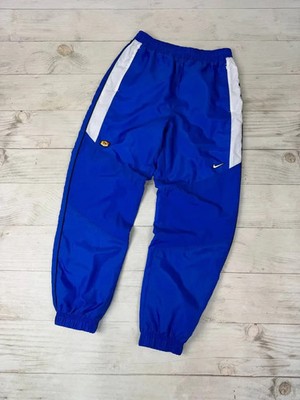 Nike TN Track Pants Drill Nylon Swoosh Men Size S Blue