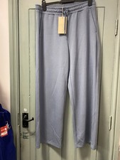 Ladies Soyaconcept Blue Stretch Wide Leg Trousers Elasticated Waist XL Casual