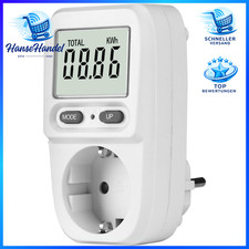 Stromverbrauchsmesser Energiekostenmessgerät 5 Modi LCD 3680W für Steckdose