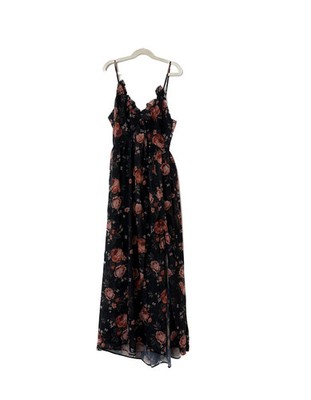 Joyfolie Black Floral Womens XS Ballet Flats Shoes Comfortable Stylish
