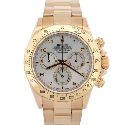Rolex Daytona Cosmograph FACTORY MOP 18K Yellow Gold Oyster Watch 40mm 116528