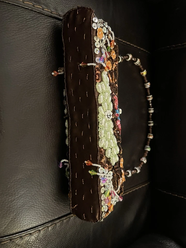 Bolso de mano con cuentas bolso de noche con asa Foto 2 de 4