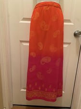Womens Maxi Colorful Skirt   Size Medium   Boho  New  Floral  Waist 30"  New