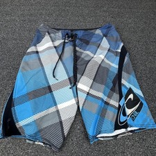 O'Neill Lopez Freak Board Shorts Mens 30 Plaid Surf Swim Trunks Superfreak