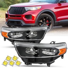 For 2020-2024 Ford Explorer Xlt / Limited Led Headlights Headlamps Left+right