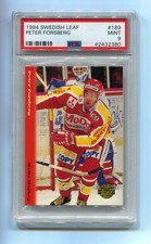1994-1995 Swedish Leaf SHL Elit Set 189 Peter Forsberg PSA 9 Mint Elitset Pop 3