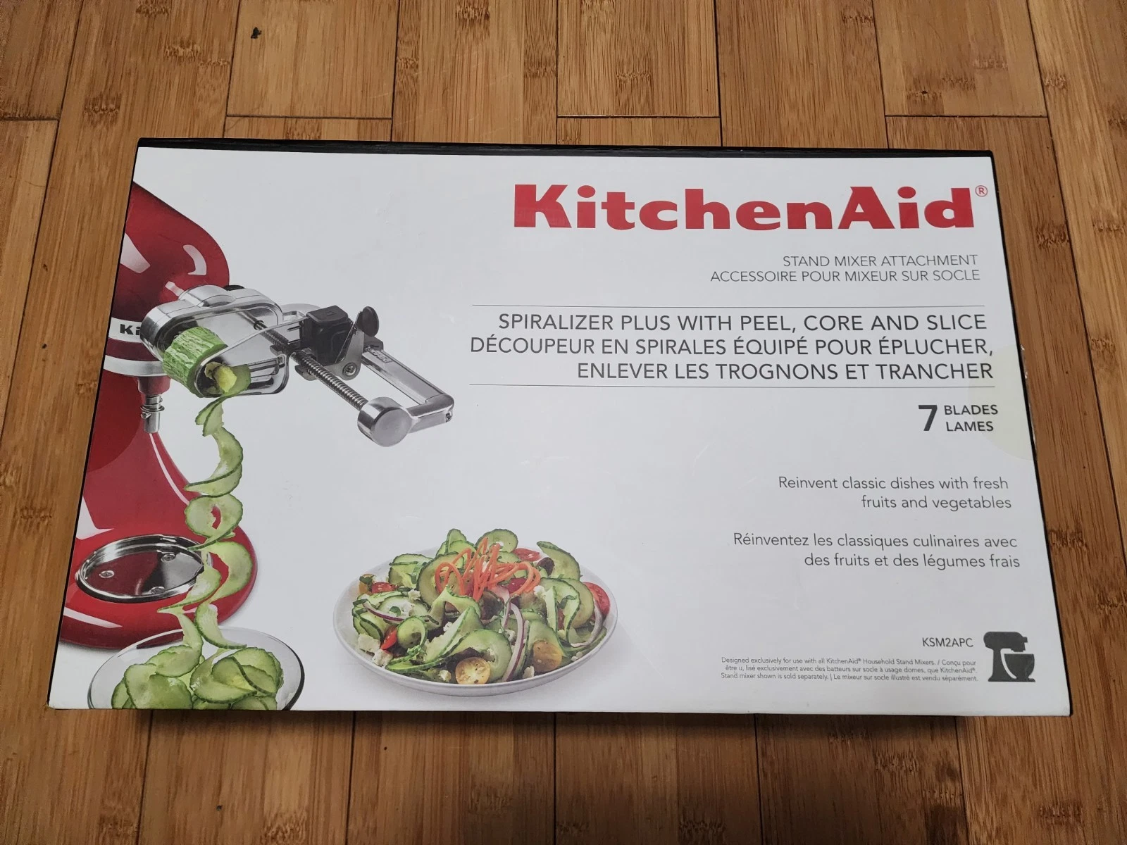 KitchenAid Spiralizer Attachment with Peel Core & Slice 7 Blades KSM2APC W/Box
Opens in a new window