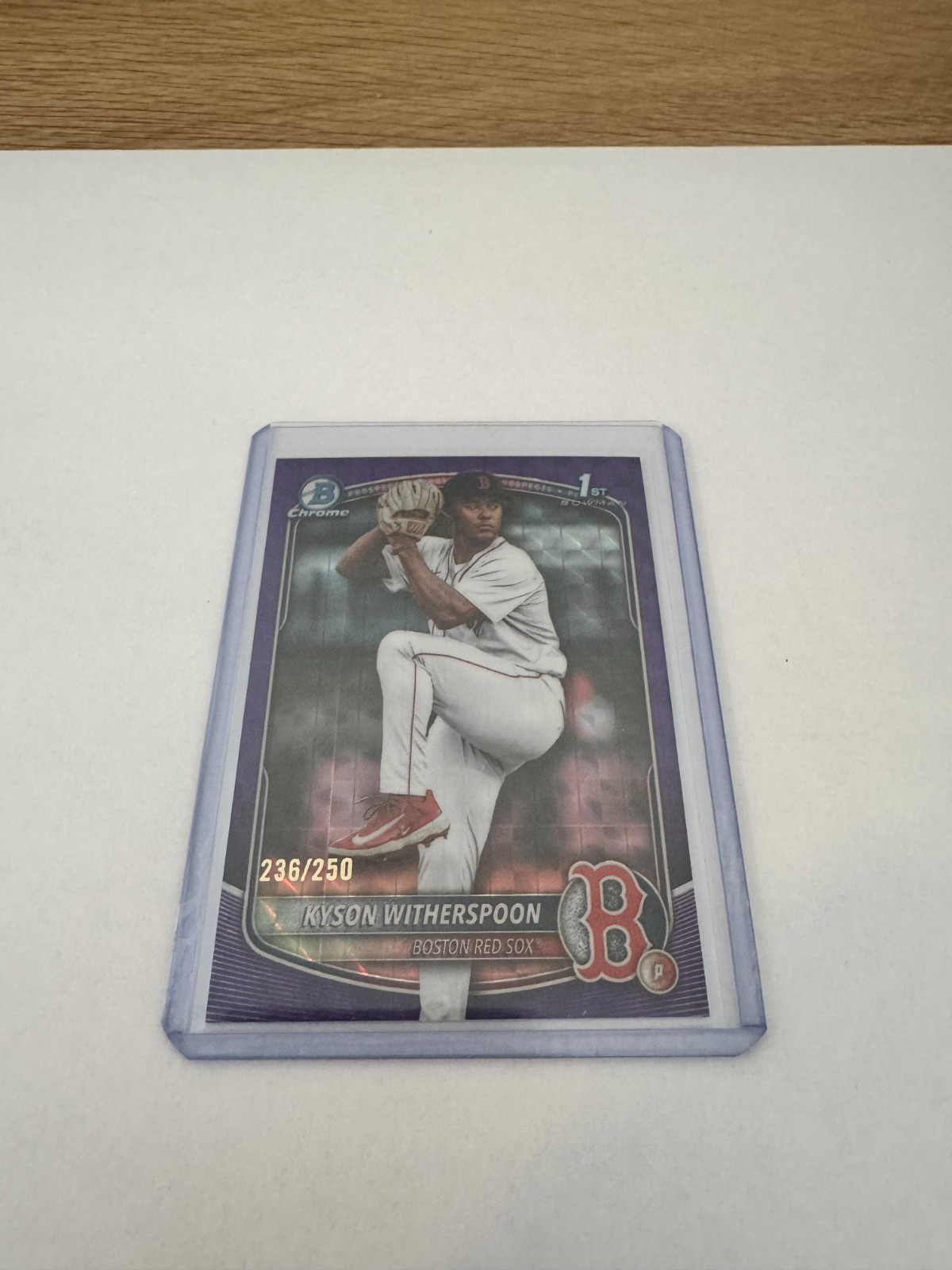 2025 Bowman Draft Kyson Witherspoon Chrome Purple Geometric Refractor 1st #/250