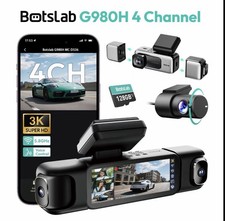 BOTSLAB 3 Channel 4K Dash CamTouch Screen with Hardwire Kit128GB Card Voice