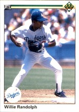 Willie Randolph 1990 Upper Deck #183 Dodgers FREE SHIPPING AutographDen