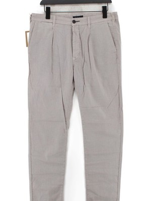 Paul Smith Herren Hose W 32 in Grau Leinen mit Baumwolle Chino Neu Mit Etikett