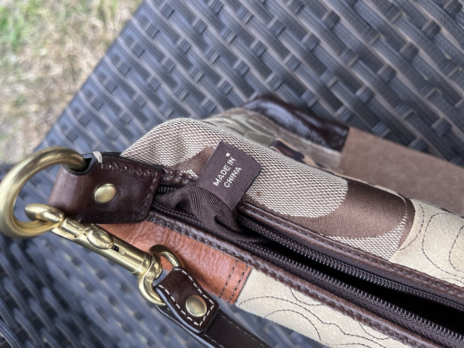 Coach MINI Patchwork Shoulder Bag Brown Multicolo… - image 7