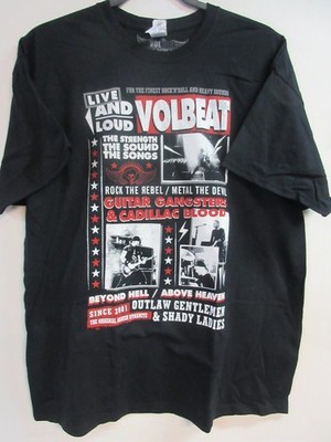 VOLBEAT OFFICIAL MERCH LIVE DISCOGRAPHY CONCERT MUSIC SHIRT 2XL / XXL