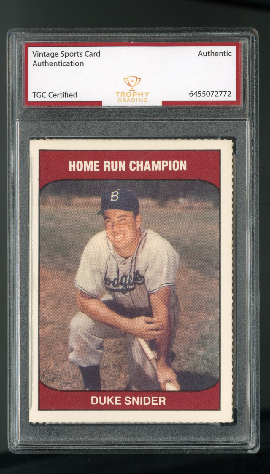 1985 TCMA Home Run Champions #NNO Duke Snider Kneeling bat collectors kit