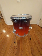 Mapex 14 X 14 Inch Floor Tom , Sunburst Lacquer, Hardwood Shell.