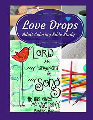 Adult Coloring Bible Study Love Drops by Leslie Eaton - Inspirational Paperback