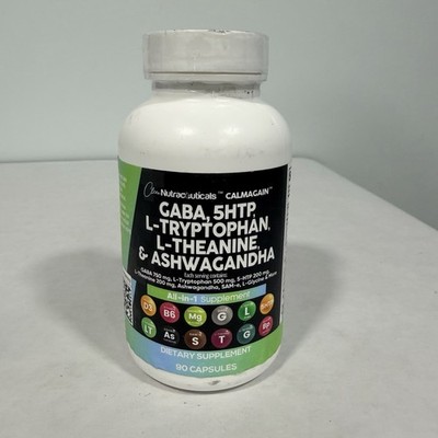 Clean Nutraceuticals GABA 5 HTP, All-in-1 Supplement, Mood Support, exp 3/27