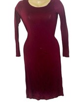 MissGuided Medium Bodycon mini dress Burgundy Open Back Size 4