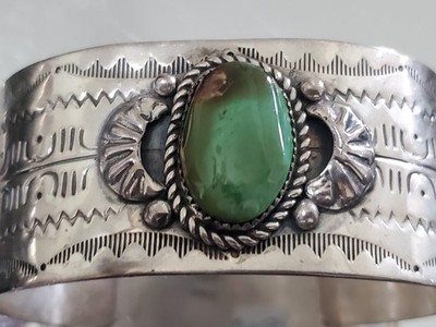 Navajo Sterling Silver Royston Turquoise Cuff Bracelet