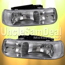 For Chevy Tahoe Suburban Silverado Clear Lens Oe Style Chrome Headlights Pair For Chevy Tahoe Suburban Silverado Clear Lens Oe Style Chrome Headlights Pair