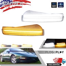 2x Clear Switchback Led Drl Corner Parking Turn Signal Lights For 93-97 Trans Am