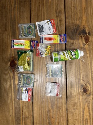 Complete Fishing Tackle Lot  Sinkers, Lures, Jigs Mepps, Eagle Claw, Gulp & More