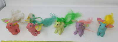 Lot of 5 Vintage Hasbro My Little Pony Summer Wing Ponies 1980's Rough Condition