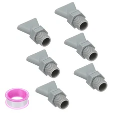 6Pcs G1/4 Male Duckbill Wind Nozzle ABS Air Spray Jet Nozzle Grey