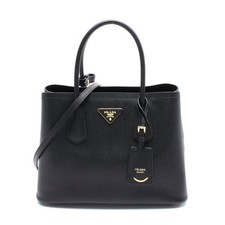 Prada Saffiano Cuir Tote Bag Women Black One Size
